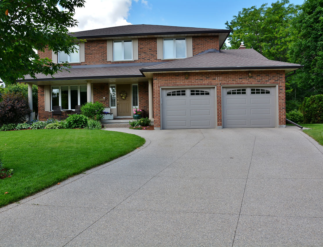 Decorative driveway installation