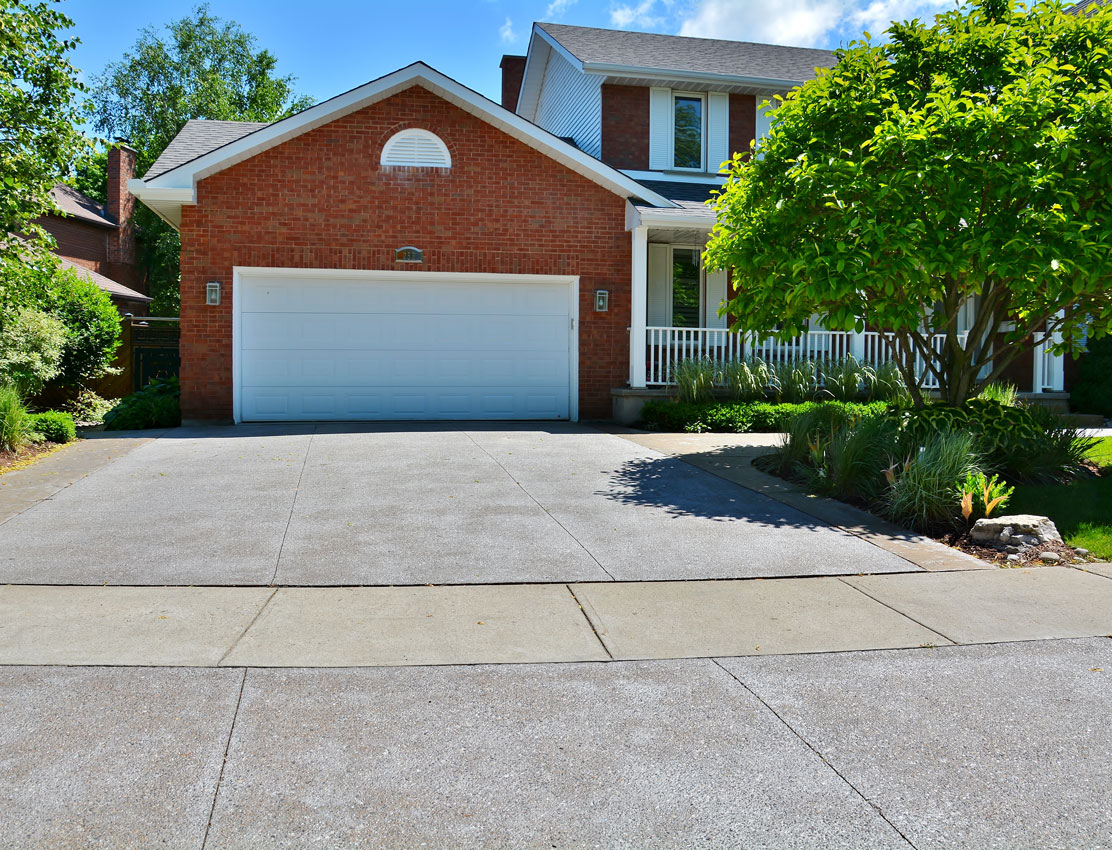 Large stamped driveway
