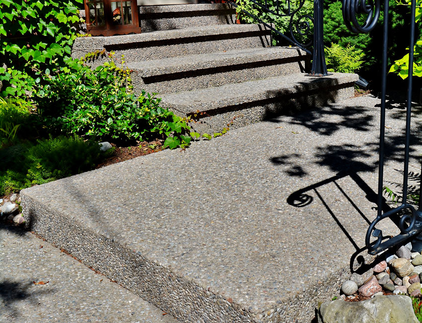 Finished decorative walkway